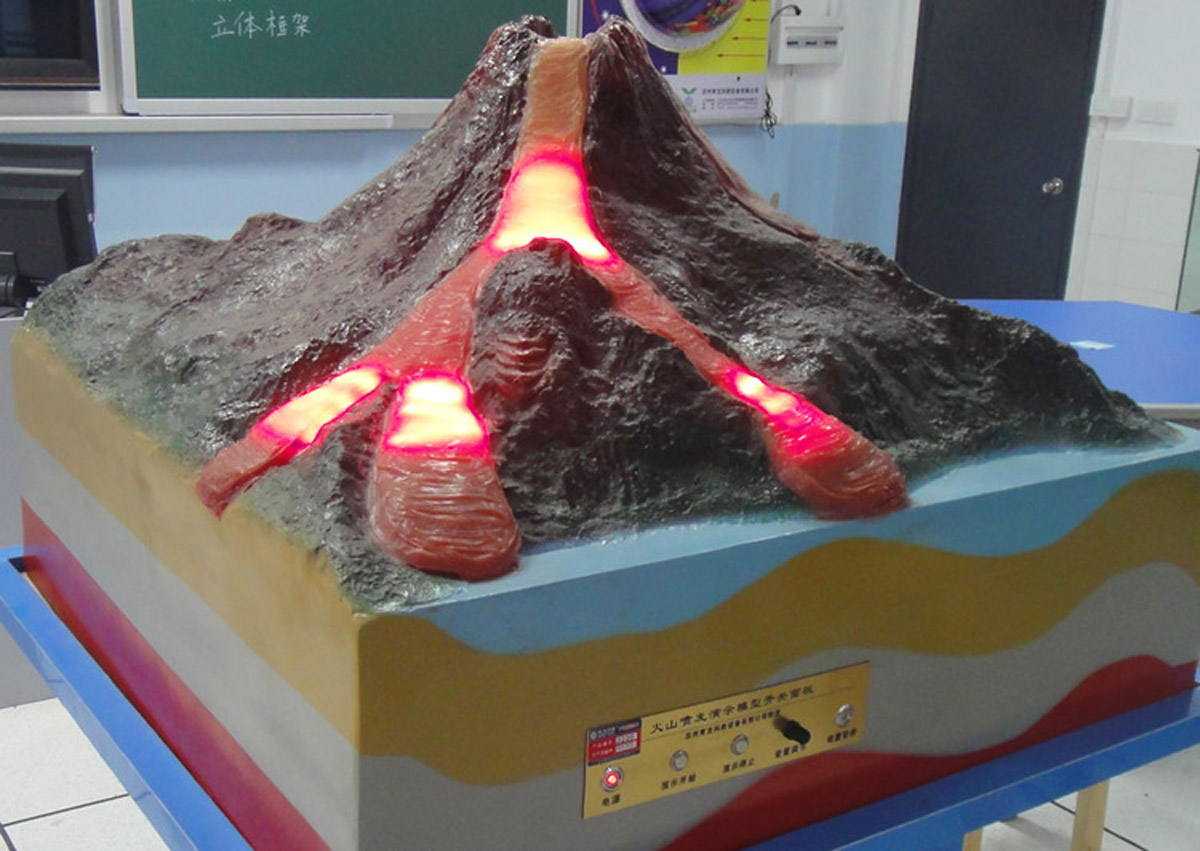 蜀山球幕影院火山喷发模拟