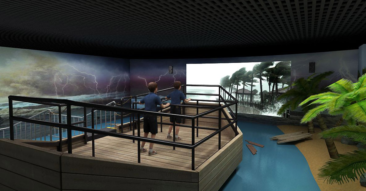 惠安球幕影院模拟台风及暴风雨设备