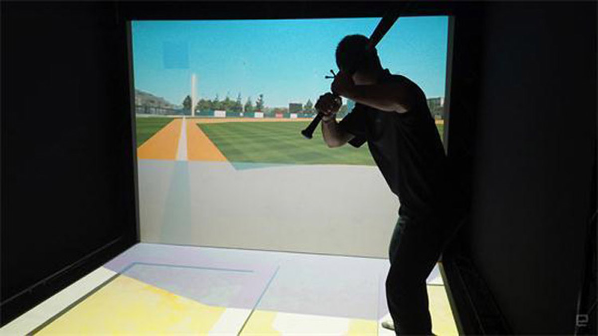 金塔球幕影院虚拟棒球投掷体验