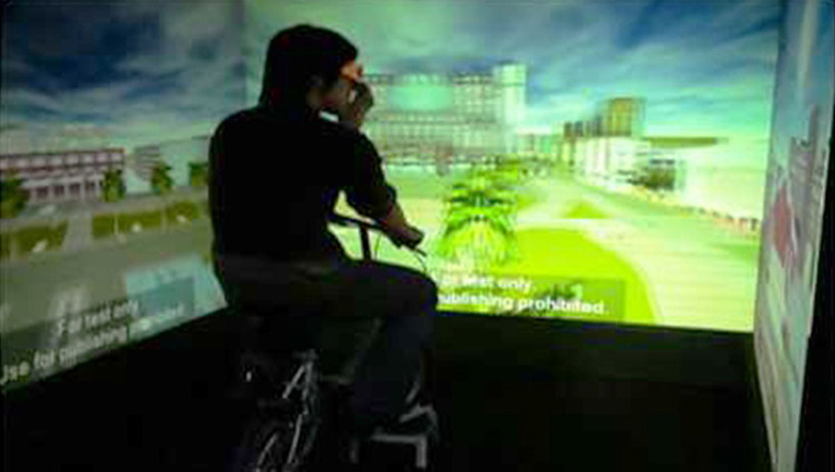 江达球幕影院虚拟自行车驾驶